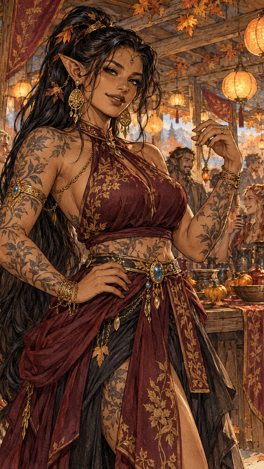 Autumn lanterns and the elven hostess