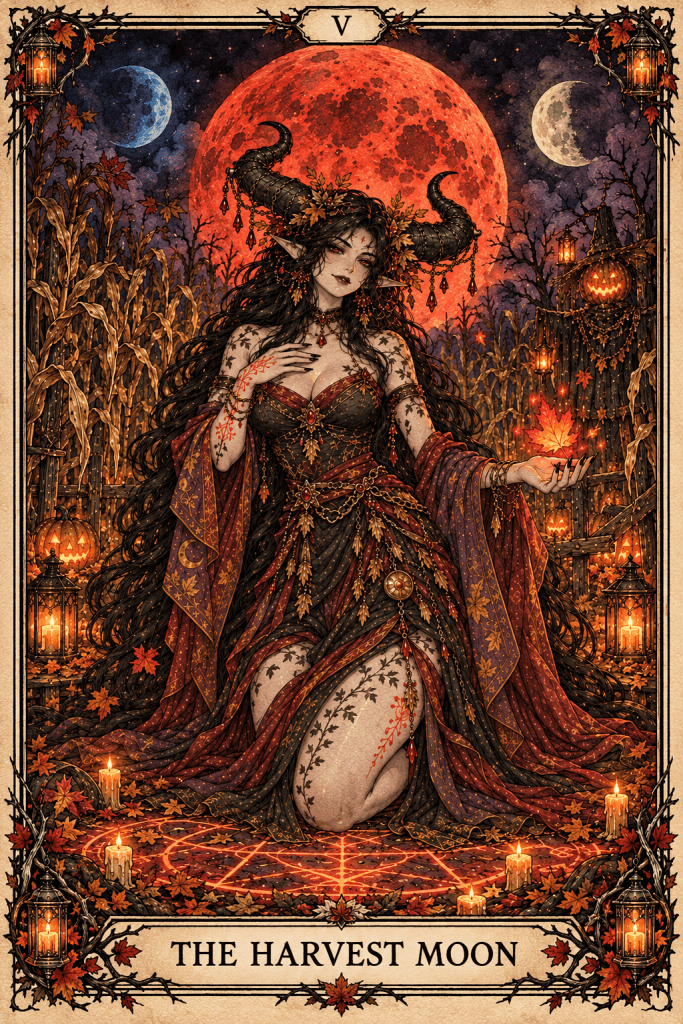 Harvest ritual under three moons
