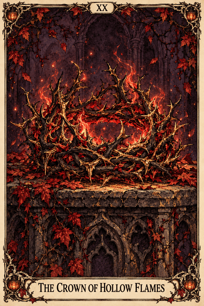 Hollow thorn crown of flames